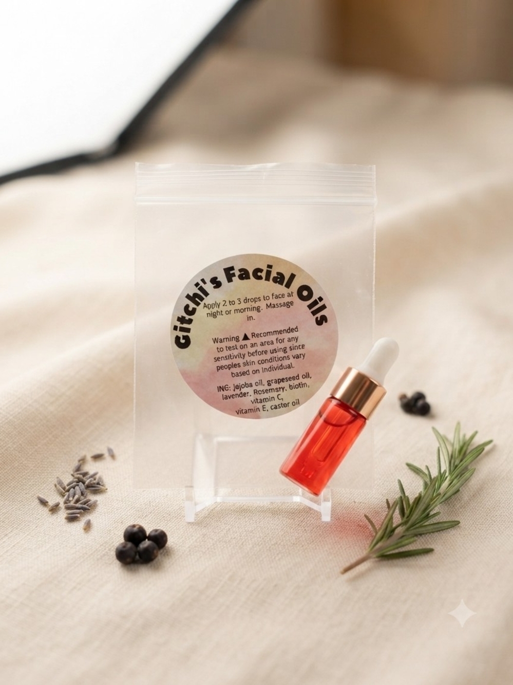 Glitchi's Facial Cocktail Oil Serum — Red Nourishing Face Oil